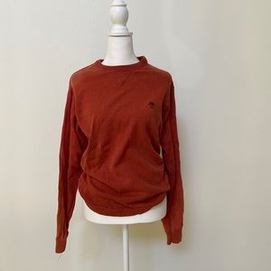 Orange Timberland sweater. NWOT. Perfect condition. S/P